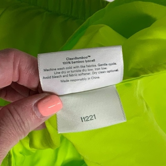 NWT | Ettitude | Signature Sateen Shorties | Lime Green | Small - Picture 7 of 12